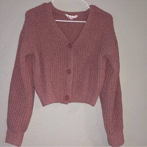 Women's Knit Cardigan Sweater - Rose